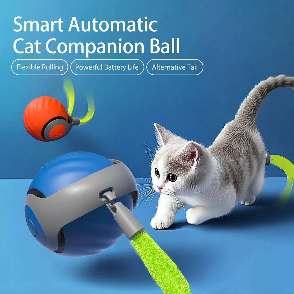 2025 Smart Interactive Cat Ball,Type-C Rechargeable Interactive Cats Toy,Automatic Cat Teaser Toy,Pet Supplies,New Year Gift