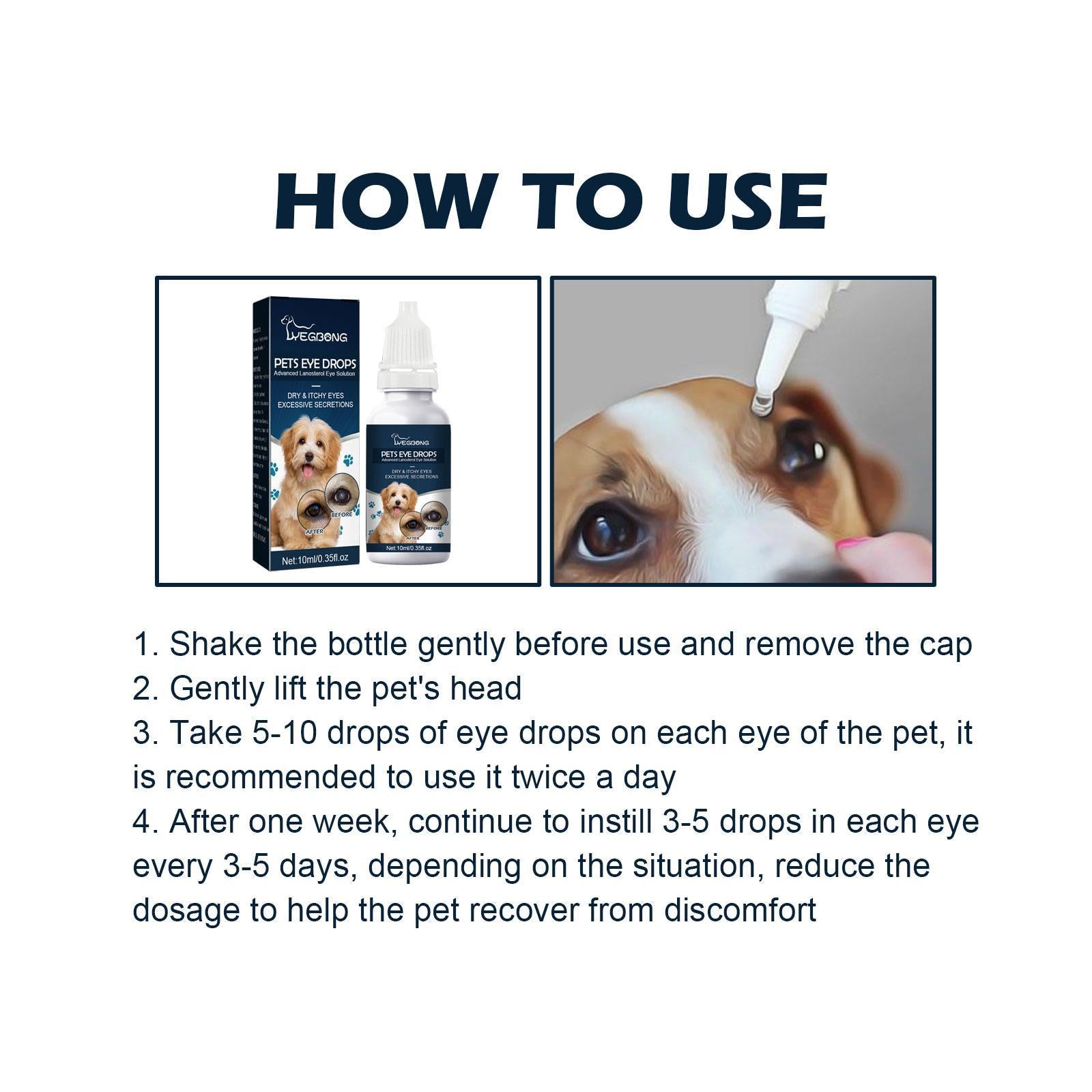 Igbang Pet Eye Drops For Cats And Dogs To Remove Tear Marks, Relieve Itchy Eyes And Clean