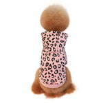 New Pet Sweater Fashion Leopard Dog Clothes Hooded Printing Simple Design Method Fighting Clothes