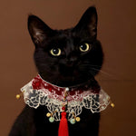 Handcrafted Festive Pet Cape Chinese Inspired Cloud Collar With Lion Tassel Charm For Cats Small Dogs Hanfu Style Scarf Accessory Elegant Cloud Collar For Pets Hanfu Inspired Shoulder Cape With Lucky