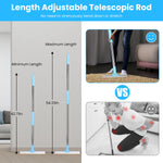 1Pc Pet Hair Removal Rake With 54.33in Adjustable Telescopic Rod Multi-Fabric Dog Cat Hair Scraper Lint Shaver For Carpet Rug Clothes Couch