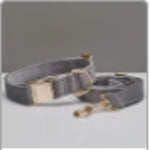 Multiple Colour Velvet Personalise Dog Collar Leash Set With Bow