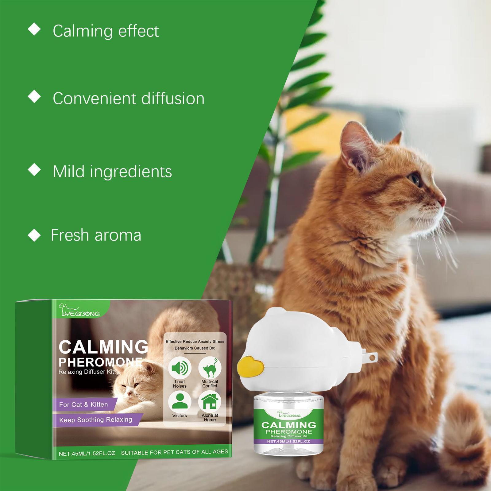 Yegebang Cat Emotional Care Set Pet Cat Soothing Calm Estrus Irritability Mood Noise Reduction Care
