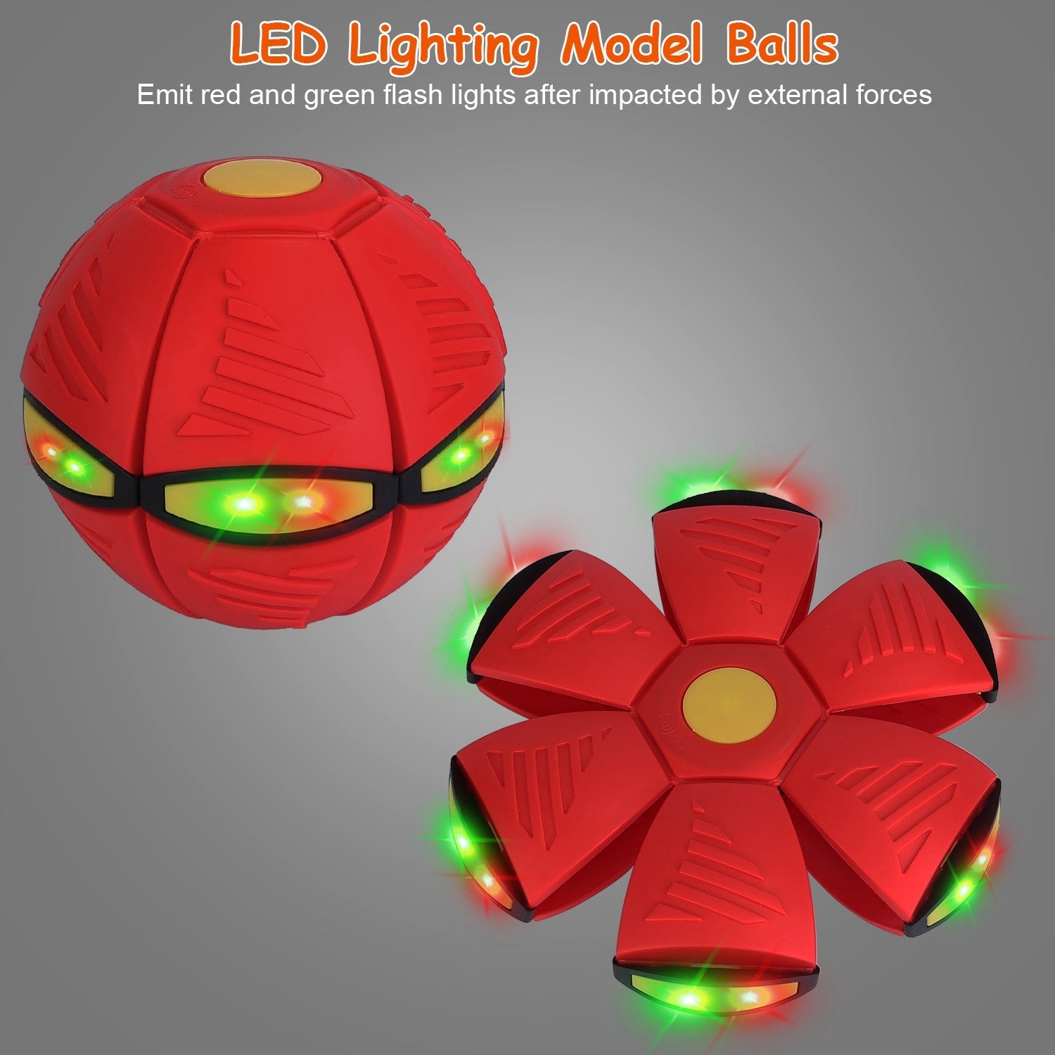 4 Pack Flying Saucer Ball Electric Colorful Flying Toy UFO Ball With LED Lights For Pet Children Outdoor Toy