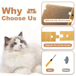 Large Size Cat Scratching Board, 23.6 Inch L Shape Cat Scratching Pad Wall Mounted, Cat Scratching Board With Ball Toy For Indoor Cats To Play