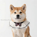Lace Bow Pet Collar Elegant Neck Accessory For Cats Small Dogs Handcrafted Bowtie Luxury Pet Gift