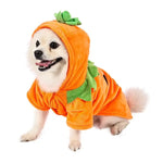 Dog Hoodie Cute Funny Halloween Style Pumpkin Cosplay Costume Warm Puppy Fleece Clothes