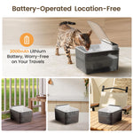 Wireless Charging Battery Driven 304 Stainless Steel Cat Automatic Induction Pet Water Fountain