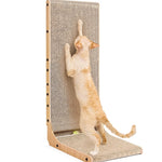 Large Size Cat Scratching Board, 23.6 Inch L Shape Cat Scratching Pad Wall Mounted, Cat Scratching Board With Ball Toy For Indoor Cats To Play