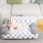 Limited Offer Eco-Friendly Calming Cozy Removable Cover Machine Washable Non-Slip Pet Couch Bed With Orthopedic Support