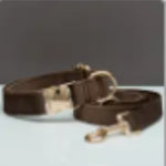 Multiple Colour Velvet Personalise Dog Collar Leash Set With Bow