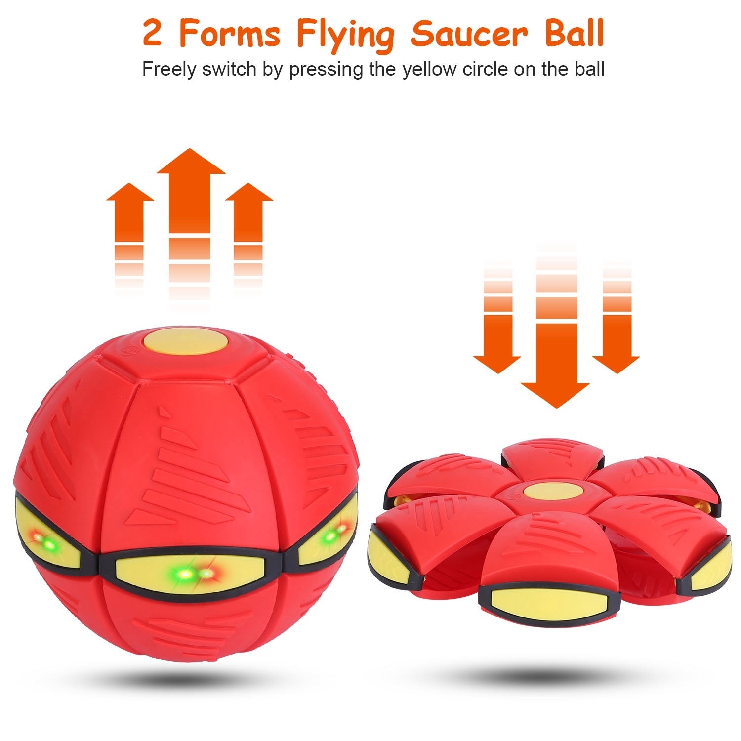 4 Pack Flying Saucer Ball Electric Colorful Flying Toy UFO Ball With LED Lights For Pet Children Outdoor Toy