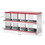 Dismantling And Installation Of Iron Red Feeding Supplies For An 8-compartment Sloping Roof House