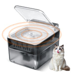 Wireless Charging Battery Driven 304 Stainless Steel Cat Automatic Induction Pet Water Fountain