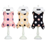 Warm big polka dot four-leg cotton coat