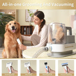 Pet Grooming Kit, 5 In 1 Dog Grooming Kit With 2 Suction Mode, Low Noise Dog Hair Remover, Dog Vacuums For Hair Cleaning For Shedding Small, Medium Pet For Dog Hair At Home