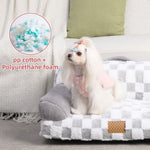 Limited Offer Eco-Friendly Calming Cozy Removable Cover Machine Washable Non-Slip Pet Couch Bed With Orthopedic Support