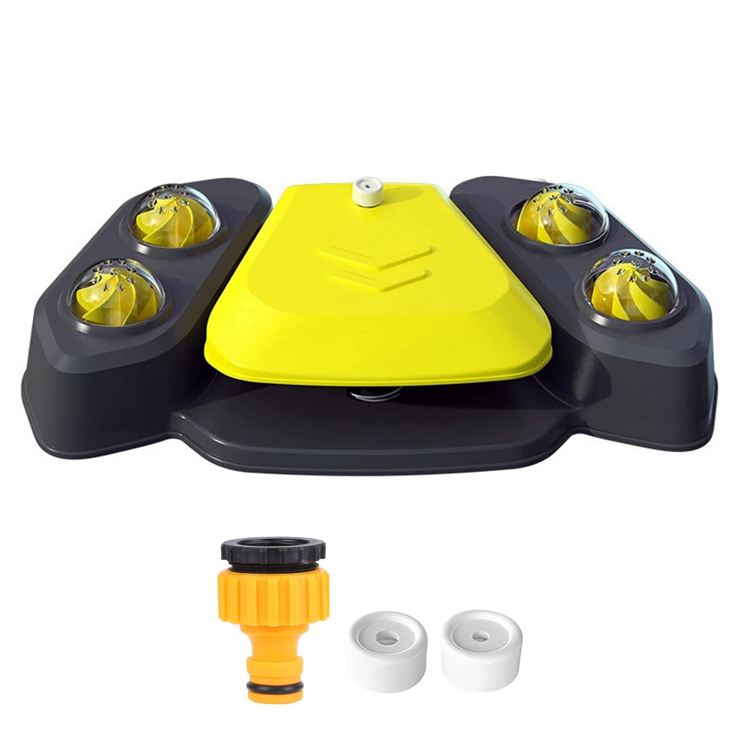 Blue-Yellow Color Options -- 1Pc Dog Water Fountain Multifunctional Automatic Pet Water Dispenser Outdoor Step-on Activated Sprinkler For Drinking Shower Fun