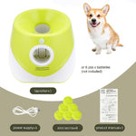 Only Supports Self Pickup  Dog Ball Thrower, Automatic Ball Launcher, Indoor-Outdoor Interactive Dog Toy With Three Scopes, Includes Balls And A Data Cable, Grey-Green