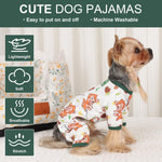 Dog Pajamas Pjs Spring Summer Dog Clothes For Small Dogs Girl Boy, Soft Stretchy Tiny Chihuahua Yorkie Puppy Clothes Doggie Onesies Cat Pet Jammies Outfit, Brown Monkey