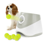 Only Supports Self Pickup  Automatic Dog Ball Launcher, Indoor Outdoor Interactive Dog Toy With Three Launch Ranges, Includes 6 Mini Tennis Balls And A Data Cable