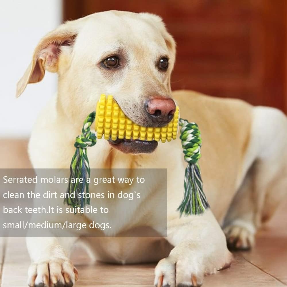 Dog Toys, Dog Toys Suitable For Strong Chewing, Durable And Chewy Squeaking Interactive Dog Toys, Small, Medium And Large Dog And Puppy Teeth Chewing Corn Cob Toys