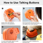 MEWOOFUN Dog Talking Buttons Set - 3 Recordable Communication Buttons With